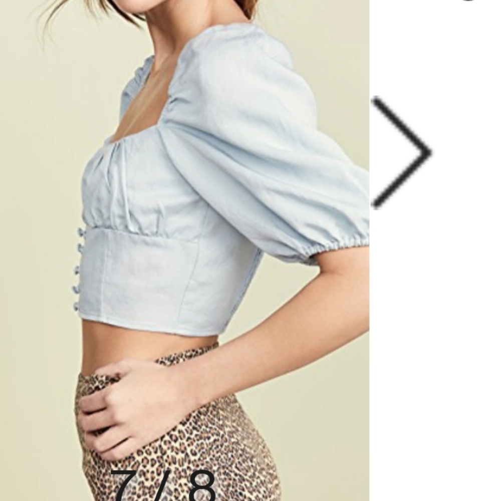 Free people Eloise denim top